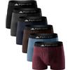 FORVEVO Boxer da uomo in lana merino, confezione da 6 pezzi, traspiranti, in lana merino, per uomini, morbidi, antiodore, taglia M-3XL, Multicolore-01, XL