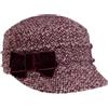 bedacht Berretto da Donna Levanie Cappello Baker Boy Taglia Unica - Rosso Bordeaux