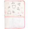 Filet - Copertina Libretto da ricamare Orsetto Kawaii, personalizzabile con ricamo a punto croce, Made in Italy, Rosa