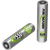 Ansmann Accu, AAA, 550 mAh Nichel-Metallo Idruro (NiMH) 550mAh 1.2V batteria ricaricabile