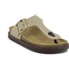 Pantofola Donna PAN10207 - Camoscio Beige e suola in sughero Itersan