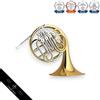 Yamaha YHR-567 Doppio Corno Francese Completo F/Bb Ottone Oro Strumento...