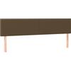 vidaXL Testiere 2 pz. Tessuto marrone scuro 100x5x78/88 cm