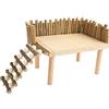 Yosoo Health Gear Piattaforma per Criceti in Legno con Scala Recinto, e | Design multifunzionale con scala rampicante, Struttura in legno naturale artigianale, Parco giochi per Criceti Criceti Scoia