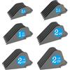 CR8GR8 Protezioni per tagliacapelli Wahl 10, 12, 14, 16, 18, 20, 6 pezzi, extra lunghi, 6,3 cm, guide per tagliacapelli, universali, 6,3 cm, 5,7 cm, 5,1 cm, 4,4 cm, 3,8 cm, 3,2 cm (grigio scuro)