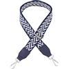 PH PandaHall Tracolla in Poliestere, Tracolla Larga Tracolla di Ricambio Regolabile Tracolla per Borsa Tracolla per Borsa con Motivi Bianchi e Blu Fibbia in Argento per Borse da Donna Fai-da-Te