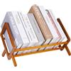 UNICRAFTALE Sienna - Libreria inclinabile in legno, per libri, riviste, CD, casa e ufficio, soggiorno, 33 x 21 x 14,5 cm