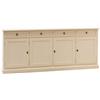 Vicentini arreda CREDENZA MADIA BUFFET IN LEGNO SHABBY CHIC MOD MARTINI AVORIO 4 ANTE
