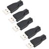 Generic Adattatore USB Maschio a Femmina da 5 Pezzi per Tastiera Mouse Convertitore Compatto e Durevole con Plug and Play per Interfacce