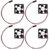 ECSiNG 4 Pezzi DC 5V Ventola di Raffreddamento 35x35x10mm Ventola di Raffreddamento Senza Spazzole 2 Pin Mini Ventola di Raffreddamento con Connettore A 2 Pin per Computer Modello di Stampante