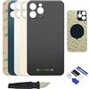 Expert-mobiles Vetro posteriore compatibile per iPhone 12 Pro + adesivo + strumenti (grafite)