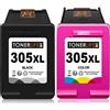 TONERLIFE Cartucce HP 305 Compatibile per HP DeskJet 4120e 2720 2720e 2721e 2710 Envy 6032 6020e 6430e 6432e 6420e 6030 6010 6420