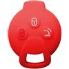 SALPIE Cover in Silicone Chiave Auto compatibile con Smart 451 453 Mercedes Benz, colore Rosso