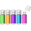 JOIOT Chiavetta USB 32GB 5 Pezzi Pen Drive USB 2.0 Vari Colori Flash Drive per l'Archiviazione e il Trasferimento Quotidiano dei File