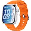 GIOPUEY Cinturini Compatibile con Huawei Watch Fit 5 Pro/Fit5/Fit4/4 PRO/Fit3, Morbido Silicone Cinturino [Resistente all'Usura] [Traspirante] - Orange
