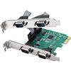 MZHOU Scheda Porta Seriale PCI-E a 4 Porte R232 con Velocità Bidirezionali Fino a 250 Kbps, Controllata da UN Modem Seriale per Reti Seriali, Terminali POS, ecc.