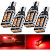 Neallor 4x T15 W16W Canbus No Error 15SMD 2835 LED Lampadina posteriore per auto Luce freno Lampada per retromarcia automatica Indicatori di direzione Rosso Bianco Giallo Arancione 12V