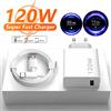 NONE Caricatore da muro USB rapido 6A 120W EU per Xiaomi 11 12 13 14 15 Ultra Redmi Note 11T 12 13 POCO F6 X5 Pro con cavo di ricarica Turbo Type C
