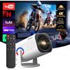 XGODY Gimbal 3 Pro Proiettore 4K Wifi6 Android Mini Beamer 300 ANSI Dual WIFI BT5.4 1280*720P Home Theater Portatile esterno