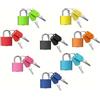 NONE Set di 6 Lucchetti Piccoli e Robusti con 2 Chiavi, Serratura Antifurto per Valigie, Cassetti, Diari, Lucchetto in Plastica Colorata
