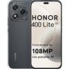 HONOR 400 Lite Smartphone 5G Dual SIM NFC, 108MP con pulsante AI telefono Android 15 , 6.7 pollici AMOLED Eye-Care Display , 5230 mAh,IP64&SGS, Velvet Black [Versione italiana]