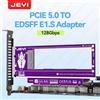 JEYI Scheda Adattatore JEYI PCIe 5.0 a NVMe Ruler 2U GEN-Z EDSFF 128Gbps Supporto x4/x8/x16 con SSD E1.S con Dissipatore di Calore PM9A3 PM9D3 P5801X