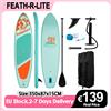 Feath-R-Lite Tavola da Stand Up Paddle gonfiabile Feath-R-Lite 350x87x15cm Cruise SUP Board Ultra stabile antiscivolo per sport acquatici con set di accessori