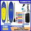 funwater Tavola SUP Gonfiabile FUNWATER (Stand Up Paddle Board) a Doppio Strato, Tavola per Sport Acquatici Spessa, Tavola da Surf 350x87x15cm, Capacità di Carico 190kg+, Set da 6 Pezzi