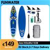 funwater Tavola da Stand Up Paddle gonfiabile FunWater 350x84x15cm Cruise SUP Board Ultra stabile e antiscivolo per sport acquatici con set di accessori