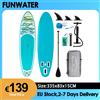 funwater Tavola da Stand Up Paddle Gonfiabile FunWater 335x83x15cm, SUP Board Ultra Stabile Antiscivolo per Sport Acquatici con Set di Accessori