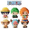 Bandai ONE PIECE Sun God Nika Luffy Micro Building Block Chopper Ace Buggy Modellino 3D Anime da Assemblare Mini Mattoncini Giocattoli per Regalo