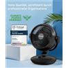 WOWDSGN Ventilatori silenziosi WOWDSGN, 6 velocità regolabili, 3 modalità, 22 dB, neri, timer da 9 ore, ventilatore da tavolo per scrivania da ufficio per studenti, cucine, soggiorno