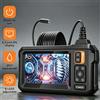 INSKAM Telecamera Endoscopica IPS da 4.3'' con Cavo Rigido da 8mm, Telecamera per Ispezione Tubi 1080P con 8 Luci LED IP67 per Auto