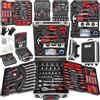 KANWOD RELY ON QUALITY KANWOD Valigetta Attrezzi Completa 1500 Pezzi - Valigetta in Alluminio Robusto - Cassetta degli Attrezzi con Maniglia e Ruote - Set Completo ideale per Garage, Casa, Fai-da-te e Auto