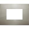 Vimar 19653.08 ARKÉ Placca Classic 3M, 12,2x9x0,86cm, Acciaio Spazzolato