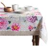 Maison d' Hermine Maison d'Hermine Tovaglia rettangolare, 100% cotone, 180 cm x 140 cm, riutilizzabile, per uso quotidiano, per cene, feste in casa, Primavera Estate (Pivoine)