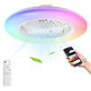 Monucep Ventilatore da soffitto con illuminazione, luce LED Smart RGB, φ50 cm, lampada da soffitto con ventilatore, dimmerabile, app e telecomando, 6 marce, 3 temperature di colore, timer, modalità