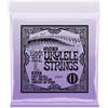 Ernie Ball Concert/Tenor Black Nylon Ball-End, Corde per ukulele con Sol avvolto