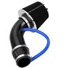 GOTOTOP Filtro di aspirazione dell'aria fredda,76 MM kit auto universale alluminio tubo di aspirazione dell' aria Filtri dell'aria dell'automobile (nero)