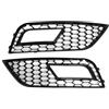 NADCFN 1 paio di griglie fendinebbia paraurti anteriore auto adatte per Audi A4 B8.5 2013-2016 griglia fendinebbia a nido d'ape stile RS4(Glossy Black)