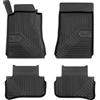 MatsMore Set di zerbini in gomma per Mercedes C Classe W203 2000-2007 Provate un nuovo comfort di viaggio con i tappetini antiscivolo No.77- Tappetini per auto per tutte le stagioni, protezione dallo