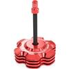 NICECNC Tappo per serbatoio del gas, con tubo, colore rosso | Alluminio, Compatibile con Yamaha Raptor 700 700R, Grizzly 125 TTR110 TTR125LE, Ricambio per 2FJ-24610-00-00/10-00/20-00