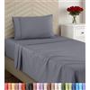 Utopia Bedding Twin XL Sheet Sets - Brushed Microfiber - Soft Bed Sheets for Twin XL Bed - Includes 1 Fitted, 1 Flat, & 1 Pillow Case - Deep Pocket (Grey)