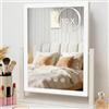 AIMAX Specchio trucco con luci, 27,5 x 37,5 cm, rotazione di 360°, specchio cosmetico con LED, 3 modalità di illuminazione e dimmerabile, controllo touch, Specchio da tavolo,Vanity Mirror