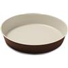 Guardini, Tortiera liscia Ø 28 cm, Fondo salvagoccia, Acciaio con rivestimento antiaderente, Crema e Cioccolato, Made in Italy, Linea Bon Ton