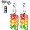 Generico 2 Pezzi Tastiera Fidget Toy, Portachiavi Fidget Tastiera, 4 Pulsanti 7Colori T astiera Giocattolo Luminosa, RGB Lucis Tastiere Meccaniche Giocattolo Clicker Per Alleviare Lo Stress Per Viaggio Ufficio