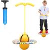 MeYuxg Pogo Stick con Maniglia, Palla per Saltare Bambini Adulti, Giochi da Esterno per Bambini, capacità di Carico 100 kg, Palla Salta Salta per L'allenamento Dell'equilibrio e Lo Sport (Giallo)