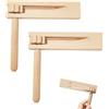 Jocanova Cricchetto in legno, 2 pezzi, cricchetto, cricchetto, cricchetto, sonaglio in legno, strumenti musicali per bambini, per giochi, feste, eventi, carnevale, eventi sportivi