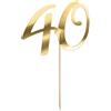 Libetui Decorazione per torta per 40° compleanno, 40 torte, made in EU, decorazione per torta 40° compleanno, uomo e donna, 40 oro