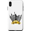 NYC New York Costume Yellow Cab Taxi App Custodia per iPhone XS Max New York City taxi giallo skyline NYC per donne uomini bambini
